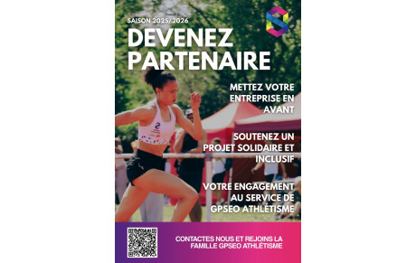 Devenez partenaire GPSEO Athlétisme !!!